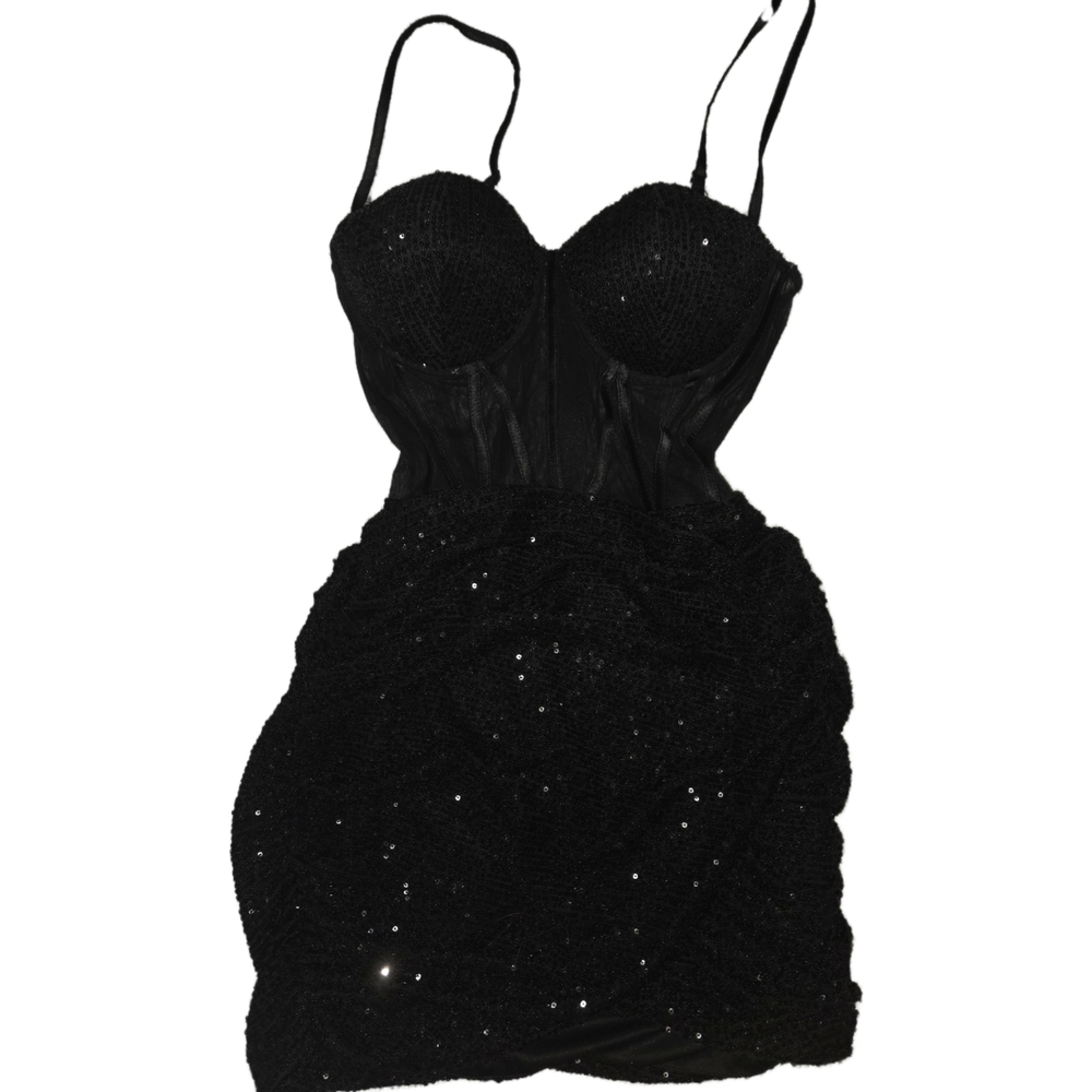 Fashion Nova Black Mesh Dress